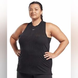 NWT Reebok Plus Size Burnout Training Racerback Tank Black 2x